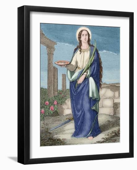 Saint Lucia of Syracuse (283-304)-null-Framed Giclee Print