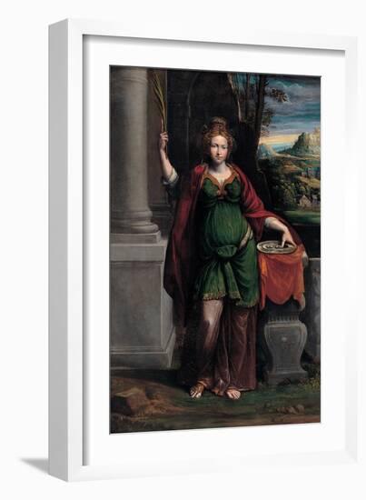 Saint Lucy, 1535-1540-Benvenuto Tisi Da Garofalo-Framed Giclee Print