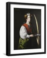 Saint Lucy, C.1625-1630-Francisco de Zurbarán-Framed Giclee Print