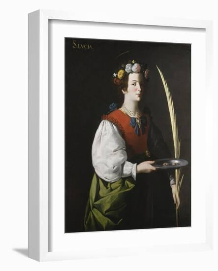 Saint Lucy, C.1625-1630-Francisco de Zurbarán-Framed Giclee Print