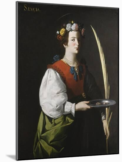 Saint Lucy, C.1625-1630-Francisco de Zurbarán-Mounted Giclee Print