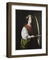 Saint Lucy, C.1625-1630-Francisco de Zurbarán-Framed Giclee Print