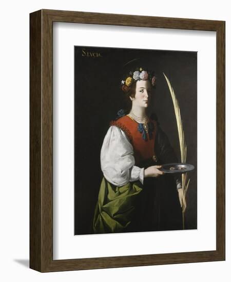 Saint Lucy, C.1625-1630-Francisco de Zurbarán-Framed Giclee Print