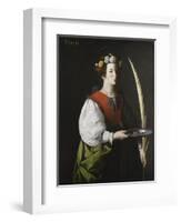 Saint Lucy, C.1625-1630-Francisco de Zurbarán-Framed Giclee Print