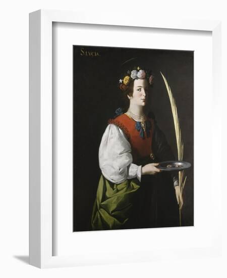 Saint Lucy, C.1625-1630-Francisco de Zurbarán-Framed Giclee Print