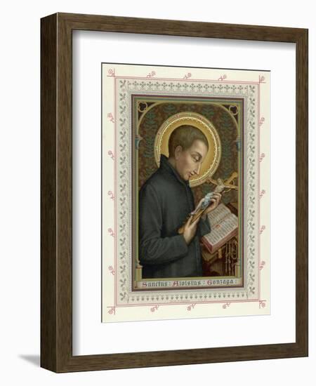 Saint Luigi di Gonzaga Italian Jesuit Noted for His Austerities-null-Framed Art Print