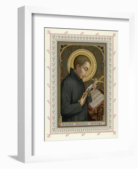 Saint Luigi di Gonzaga Italian Jesuit Noted for His Austerities-null-Framed Art Print