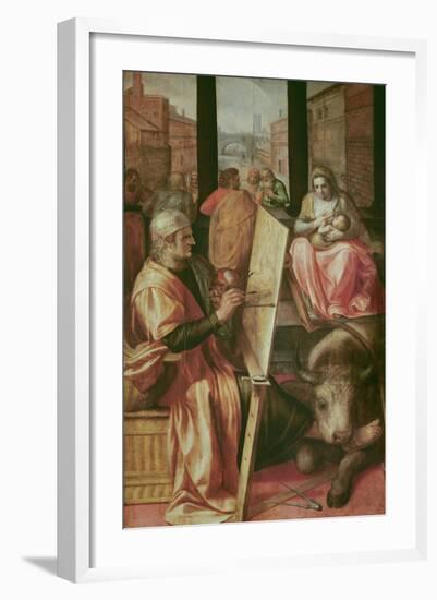 Saint Luke Painting the Virgin Mary-Frans Floris-Framed Giclee Print