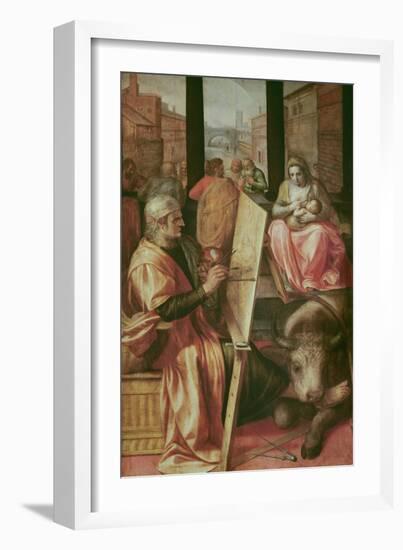 Saint Luke Painting the Virgin Mary-Frans Floris-Framed Giclee Print