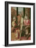 Saint Luke Painting the Virgin Mary-Frans Floris-Framed Giclee Print