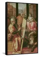 Saint Luke Painting the Virgin Mary-Frans Floris-Framed Stretched Canvas