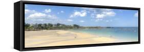 Saint Lunaire Beach-Philippe Manguin-Framed Stretched Canvas