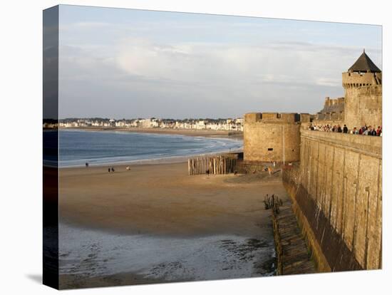 Saint-Malo City Wall, St. Malo, Ille-Et-Vilaine, Brittany, France, Europe-Godong-Stretched Canvas