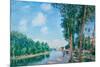 Saint-Mammès. June Sunshine. Date/Period: 1892. Painting. Oil on canvas. Height: 660 mm (25.98 i...-Alfred Sisley-Mounted Poster