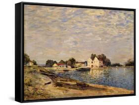 Saint-Mammes, on the Banks of the Loing; Saint-Mammes, Les Bord Du Loing, 1884-Alfred Sisley-Framed Stretched Canvas