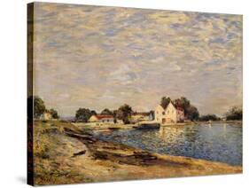 Saint-Mammes, on the Banks of the Loing; Saint-Mammes, Les Bord Du Loing, 1884-Alfred Sisley-Stretched Canvas