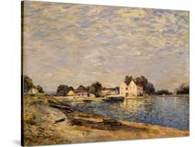 Saint-Mammes, on the Banks of the Loing; Saint-Mammes, Les Bord Du Loing, 1884-Alfred Sisley-Stretched Canvas