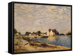 Saint-Mammes, on the Banks of the Loing; Saint-Mammes, Les Bord Du Loing, 1884-Alfred Sisley-Framed Stretched Canvas