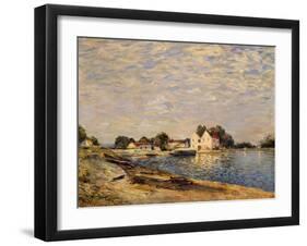 Saint-Mammes, on the Banks of the Loing-Alfred Sisley-Framed Giclee Print