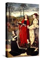 Saint Margaret and Saint Mary Magdalen with Maria Portinari and her daughter-Hugo van der Goes-Stretched Canvas