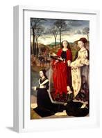 Saint Margaret and Saint Mary Magdalen with Maria Portinari and her daughter-Hugo van der Goes-Framed Giclee Print