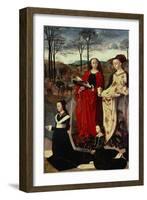 Saint Margaret and Saint Mary Magdalen with Maria Portinari and Her Daughter-Hugo van der Goes-Framed Giclee Print