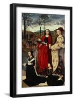 Saint Margaret and Saint Mary Magdalen with Maria Portinari and Her Daughter-Hugo van der Goes-Framed Giclee Print