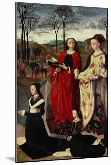 Saint Margaret and Saint Mary Magdalen with Maria Portinari and Her Daughter-Hugo van der Goes-Mounted Giclee Print