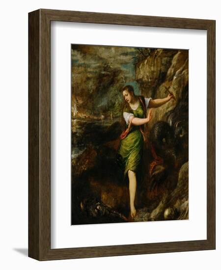 Saint Margaret and the Dragon-Titian (Tiziano Vecelli)-Framed Giclee Print