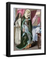 Saint Margaret of Scotland (1045-1093). known as Margaret of Wessex and Queen Margaret of Scotland.-Tomás Capuz Alonso-Framed Giclee Print