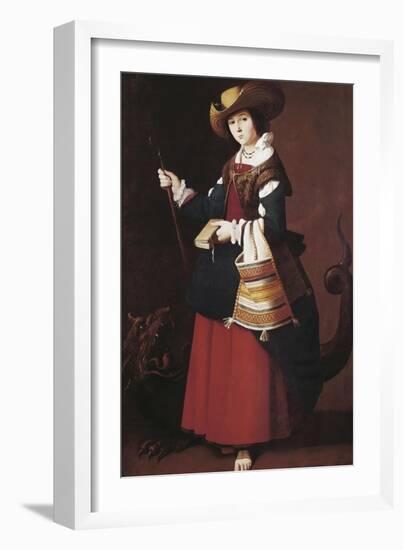 Saint Margaret-Francisco de Zurbarán-Framed Art Print