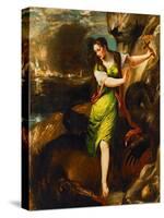 Saint Margaret-Titian (Tiziano Vecelli)-Stretched Canvas