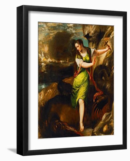 Saint Margaret-Titian (Tiziano Vecelli)-Framed Giclee Print