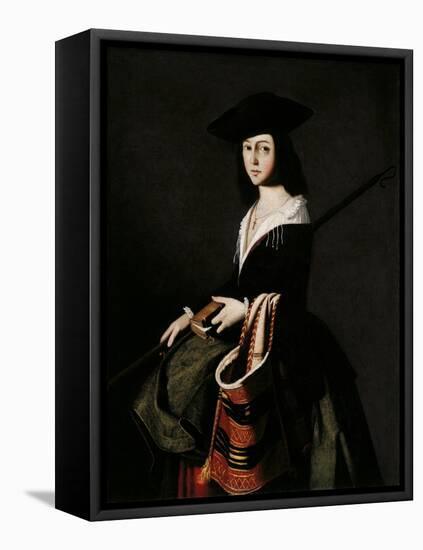 Saint Margaret-Francisco de Zurbarán-Framed Stretched Canvas