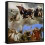 Saint Mark Rewarding the Theological Virtues-Paolo Veronese-Framed Stretched Canvas