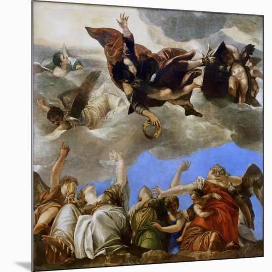 Saint Mark Rewarding the Theological Virtues-Paolo Veronese-Mounted Giclee Print