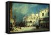 Saint Mark's Square, Venice, Italy, Watercolour (Theatrical Backdrop Design)-William Wyld-Framed Stretched Canvas