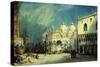 Saint Mark's Square, Venice, Italy, Watercolour (Theatrical Backdrop Design)-William Wyld-Stretched Canvas