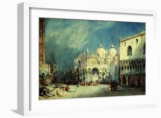 Saint Mark's Square, Venice, Italy, Watercolour (Theatrical Backdrop Design)-William Wyld-Framed Giclee Print