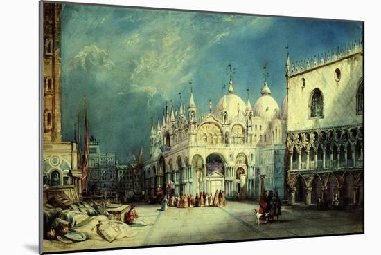 Saint Mark's Square, Venice, Italy, Watercolour (Theatrical Backdrop Design)-William Wyld-Mounted Giclee Print