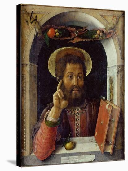 Saint Mark the Evangelist, C.1447 (Oil on Wood)-Andrea Mantegna-Stretched Canvas