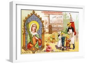 Saint Martha, Patron Saint of Café Workers and Soft Drink Sellers, C.1910-null-Framed Giclee Print