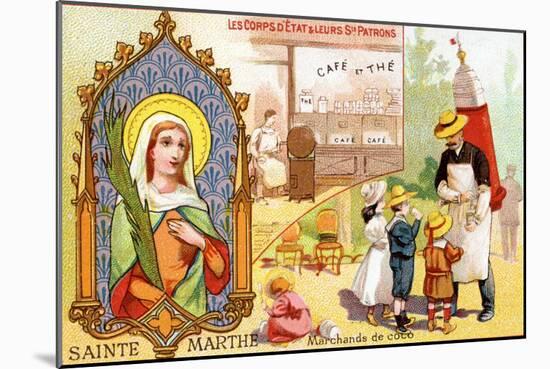Saint Martha, Patron Saint of Café Workers and Soft Drink Sellers, C.1910-null-Mounted Giclee Print