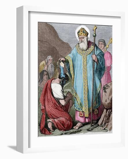 Saint Martial Was the First Bishop of Limoges in Today's France. Died 1st or 3rd Centuries-Tomás Capuz Alonso-Framed Giclee Print
