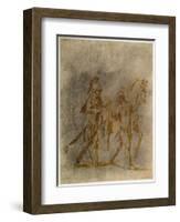 'Saint Martin and a Beggar', early 16th century-Giulio Romano-Framed Giclee Print