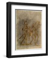 'Saint Martin and a Beggar', early 16th century-Giulio Romano-Framed Giclee Print