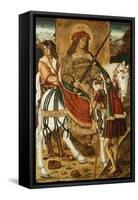 Saint Martin and the Beggar-Cleofas Almanza-Framed Stretched Canvas