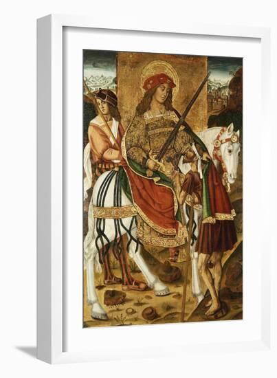 Saint Martin and the Beggar-Cleofas Almanza-Framed Giclee Print