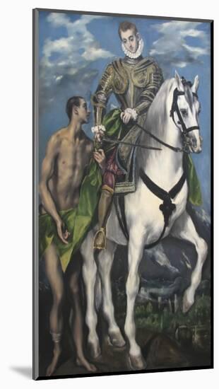 Saint Martin and the Begger, c.1597-99-El Greco-Mounted Giclee Print