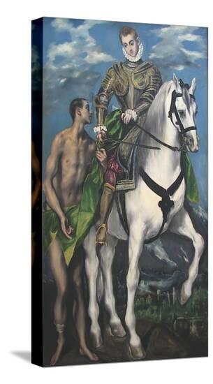 Saint Martin and the Begger, c.1597-99-El Greco-Stretched Canvas